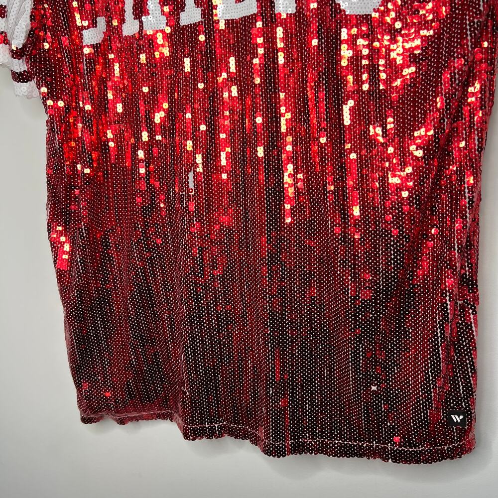 Kansas City Chiefs Sequin Jersey Mini Dress Size XL - Picture 5 of 11